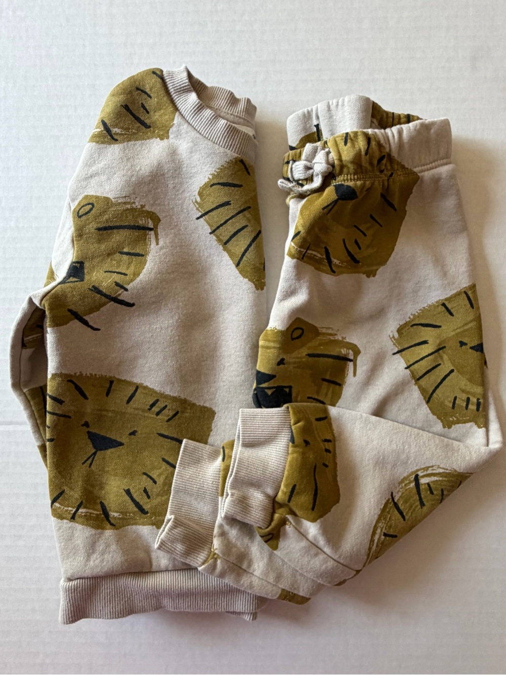 H&M Kids Lion Print Sweatshirt Jogger 2 Piece Set 2-3Y